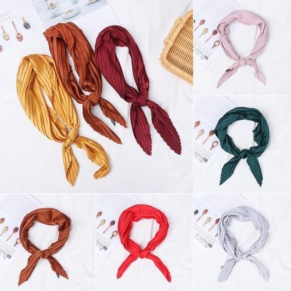 New Fashion Women Decoration Fashion Silk Satin Handkerchief Small Neck Scarf Square Scarf