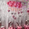 2PCS Party Backdrop Curtain Multicolor Decoration Foil Fringe Rain Curtain Wedding Stage Birthday Party Christmas Decoration