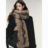 Retro Lazy 2025 Winter New Warm Fury Scarf Fashionable and Versatile Scarf Thickened Plush Original Design Ultra Thick