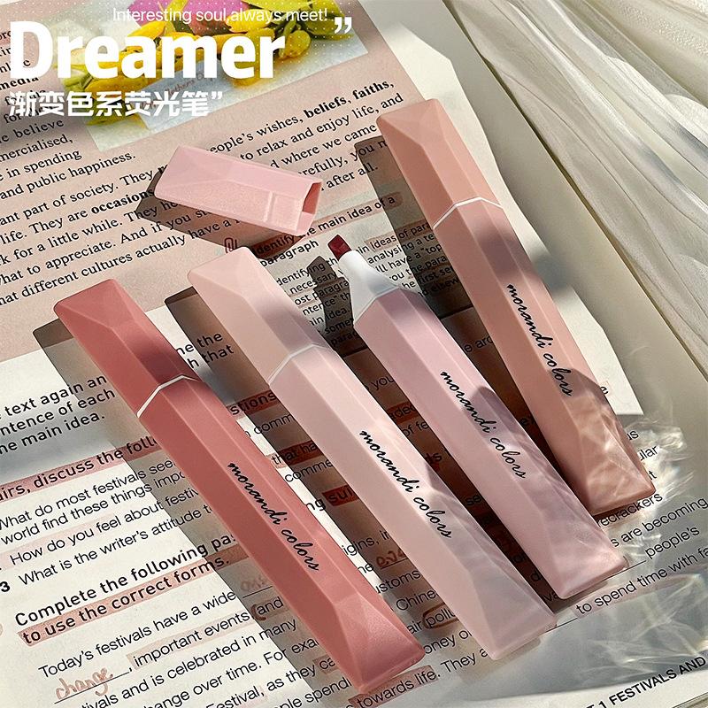 4 шт. Morandi Color Highlighter маркеры набор градиентных цветов кисть наконечник для рисования живопись