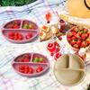 Силиконовая разделенная кухонная обеденная тарелка для хранения, детская посуда для малышей и взрослых, моющаяся, многоразовая, тренировочная тарелка для еды