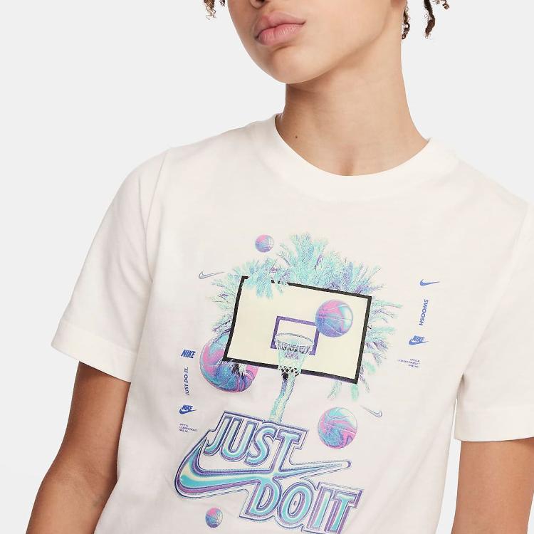 Nike T Shirt Sportswear White Kids' FV5348-133