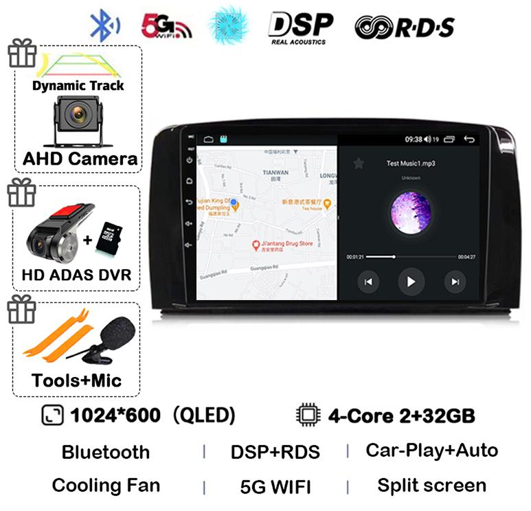 Android 14 Carplay для Mercedes Benz R-Class R Class W251 R280 R300 R320 2005-2017 Автомобильный Радио Мультимедиа Видео Плеер GPS Стерео