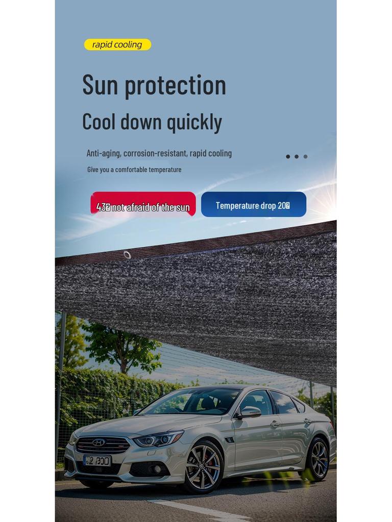 Green Sunshade Net with Edged and Punched Design for Balcony