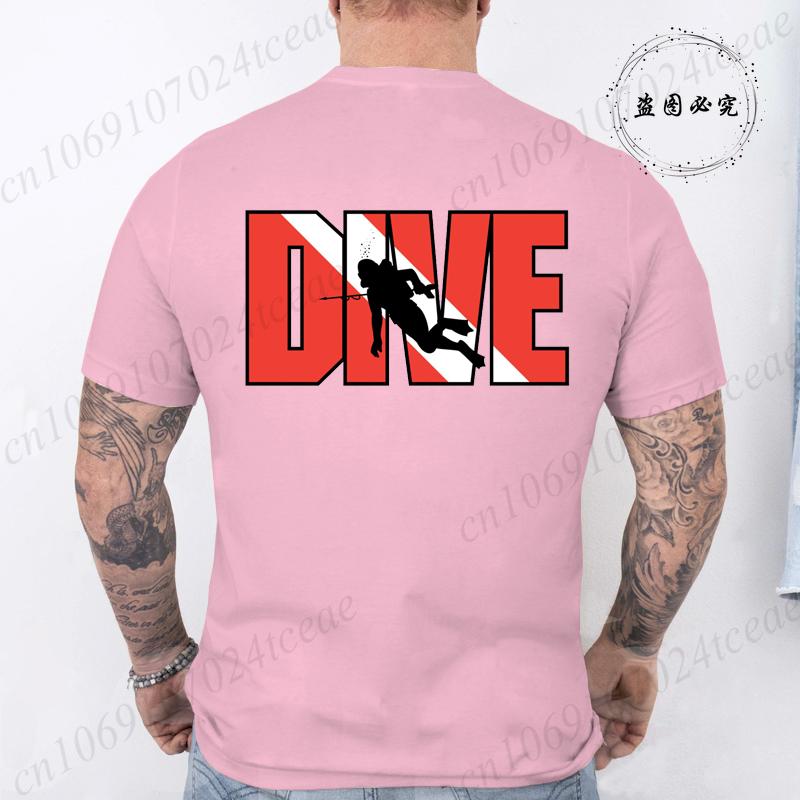 Новая модная футболка для мужчин, повседневная, с коротким рукавом, хип-хоп, уличная одежда, футболка с принтом SCUBA Dive, пуловер, мужская, женская, футболка, топы