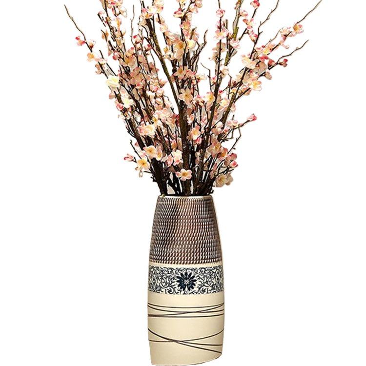 Большая европейско-китайская керамическая напольная ваза для дома и гостиной, цветочный декор