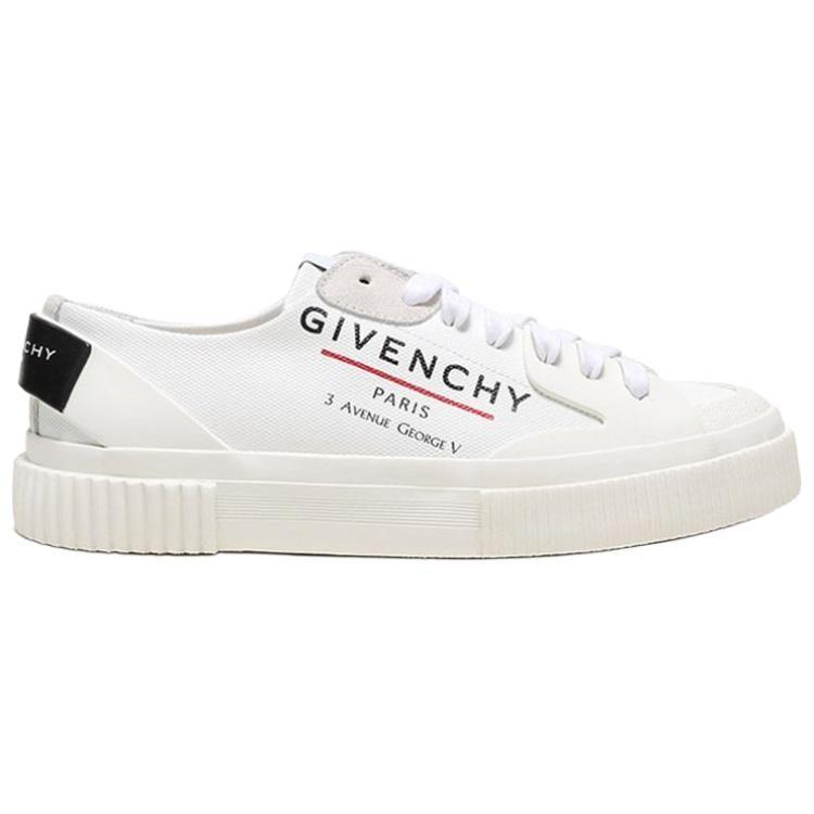 Givenchy Женские легкие кроссовки для тенниса 'Address Logo Print - White' BE000PE0PF-100