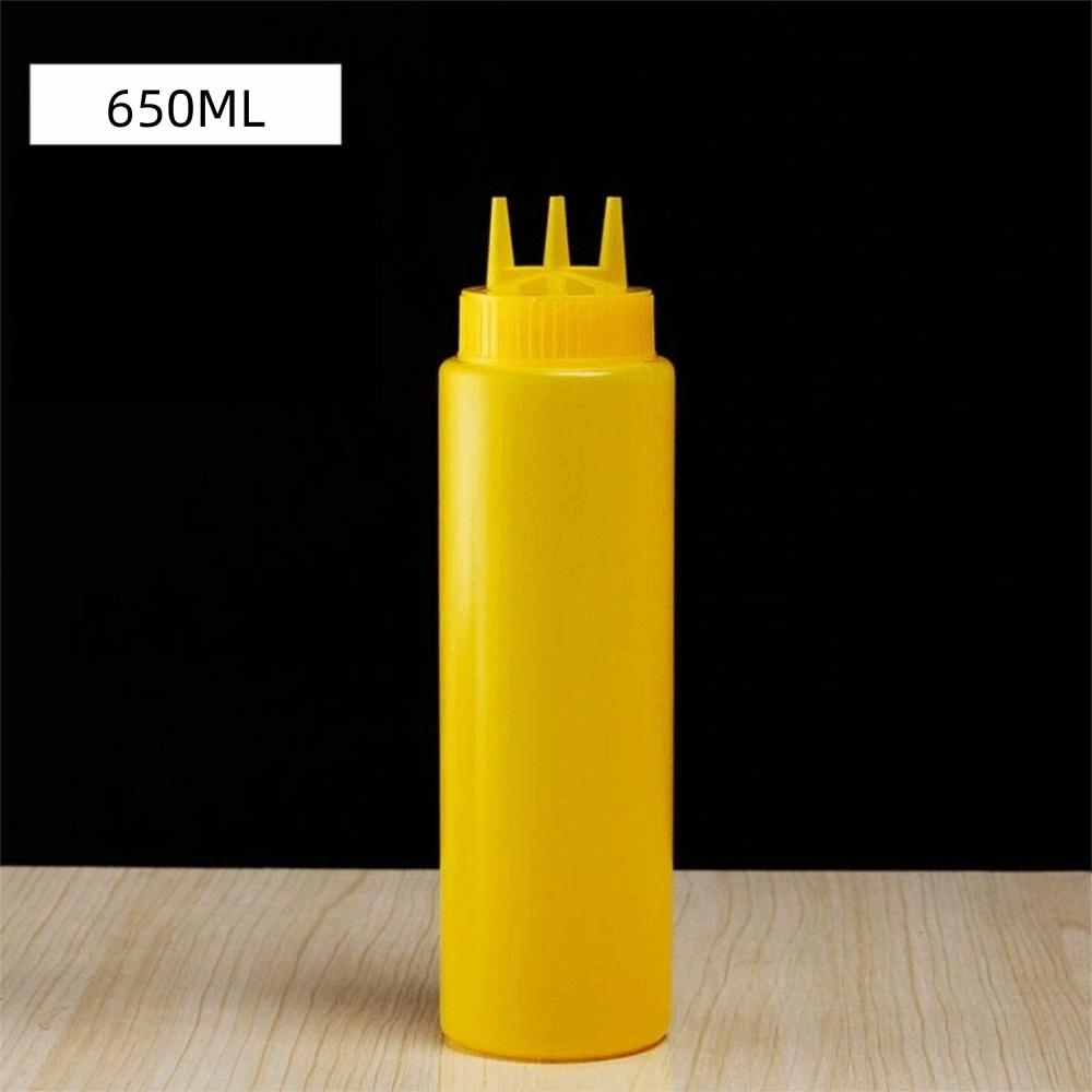 New Plastic Squeezing Sauce bottle Graduated Squeezable Gravy Boats Tableware Condiment Jam Container