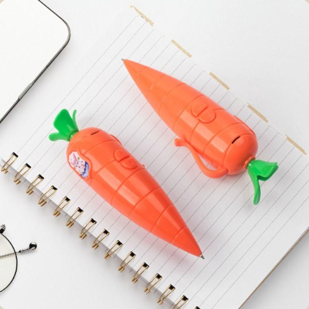Judy&Nick Carrot Voice Recorder Electronic Sound Toy Can Write Graffiti Ballpoint Pen Novelty Voice Recorder Pen Stationery Gift