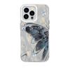 Upgraded Glitter Silver Case Painted Butterfly Printed Protective Shell Shockproof Full Back Cover for iPhone Samsung