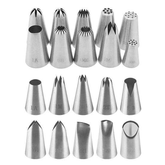 10Pcs Stainless Steel Piping Nozzles Set for Cakes Biscuits Decoration Large Reusable Nozzles for Piping Bags Artistic Cake Piping Tool