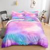 Rainbow Bedding Set Halo Dyeing Gradient Color Clouds Constellation Duvet Cover Set Single/Twin/Double Size Funny Gifts For Kids
