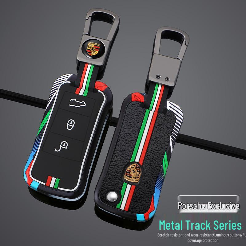 Комплект чехлов на ключ для Porsche Cayenne 2006-2009 Складной пульт