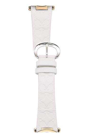 VIVIENNE WESTWOOD Сменный ремешок для часов VV006 - Серия Genuine Band, Белый цвет, Фурнитура золотистого тона