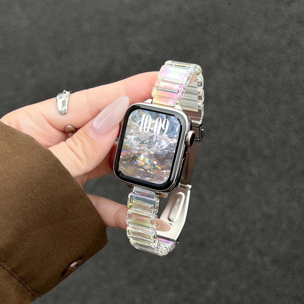 Совместимо с Apple Watch S11: Новый летний ремешок - Смола и силикон S10/S9 с ощущением премиум-класса