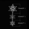 10Pcs/pack Christmas Decorations for Home Snowflake Christmas Tree Ornaments Hanging Crystal Acrylic DIY Bead Curtain Home Decor