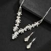 Популярные аксессуары Нежные хрустальные стразы Ожерелье Серьги Платье Комплект из двух предметов