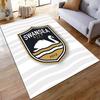 Swansea City AFC Emblem Rug suitable as a non-slip mat for the living room or bedroom sofa