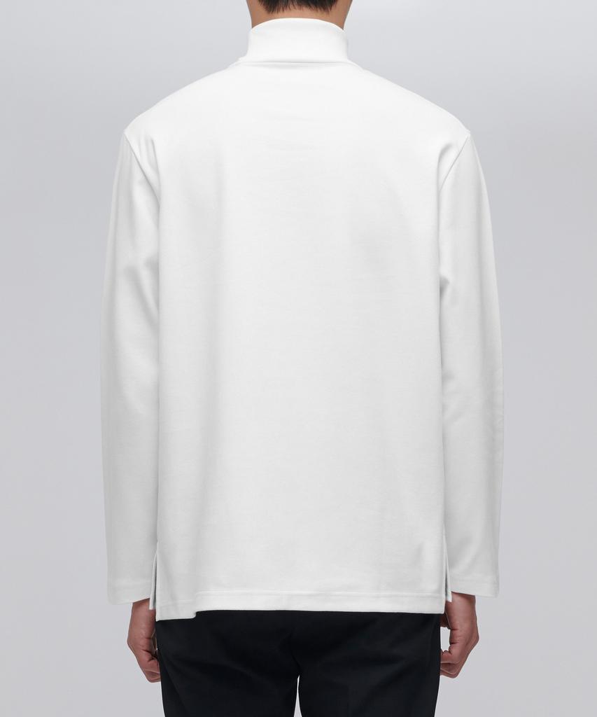 MUSINSA STANDARD Ponte Turtleneck Long Sleeve T-Shirt [Off-White]