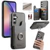 For Samsung Galaxy S25+ Case with Card Holder Kickstand Leather+TPU+PC Phone Cover