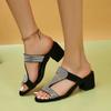 2024 Новые летние женские модные туфли на плоской подошве с открытым носком, удобные тапочки, дизайнерские пляжные сандалии со стразами для женщин