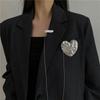 Heart Tassel Brooch Square Lovers Suit Fashion Metal Jewelry  Men