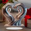 Acrylic Love Gesture Statues Sculptures Desktop Ornament Sculpture Figurines Nordic Light Luxury Art Crafts Office Home Decor