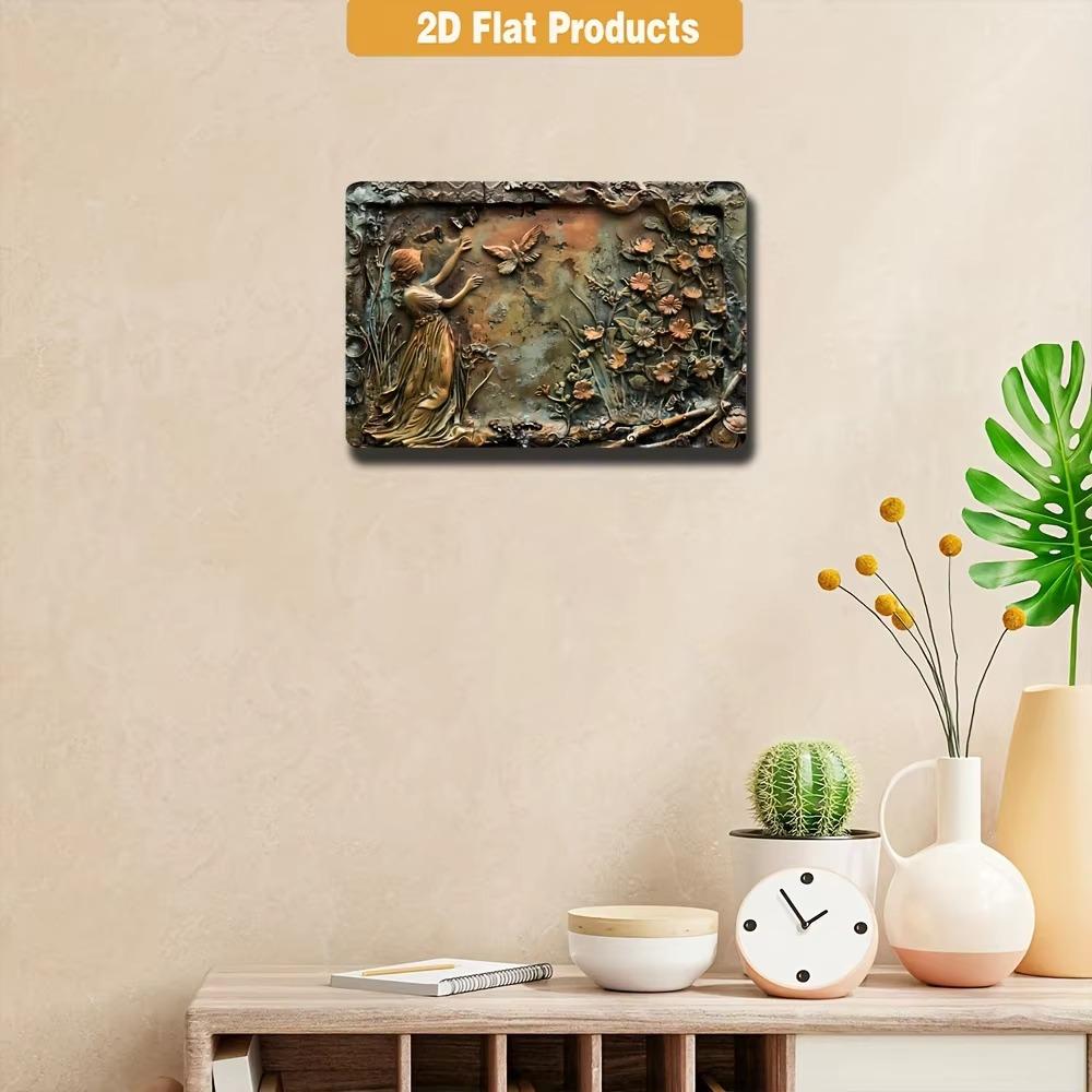 Retro Aluminum Tinplate Paintings, Coffee Shop License Plates, Round - Shaped Rural - Style Decorations for Bar Walls