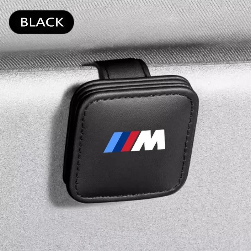 LYKFV1 New 2025 Car Glasses Holder Sunglasses Clip Eyeglass Case Card Clip Auto Accessories For BMW M M3 M5 X1 X3 X5 X6 E90 E91 E92 E93