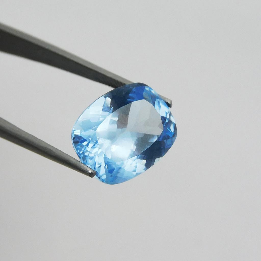 Natural Blue Sapphire Loose Gemstone Ceylon 7.10 ct Cushion Shape September Birthday Birthstone