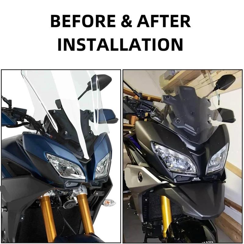 Для Yamaha Fj-09 Mt-09 Tracer 2015-2018, Tracer 900 Gt 2017-2020 Удлинитель переднего обтекателя Клюв Стрелки Накладки Расширитель колеса Чехол