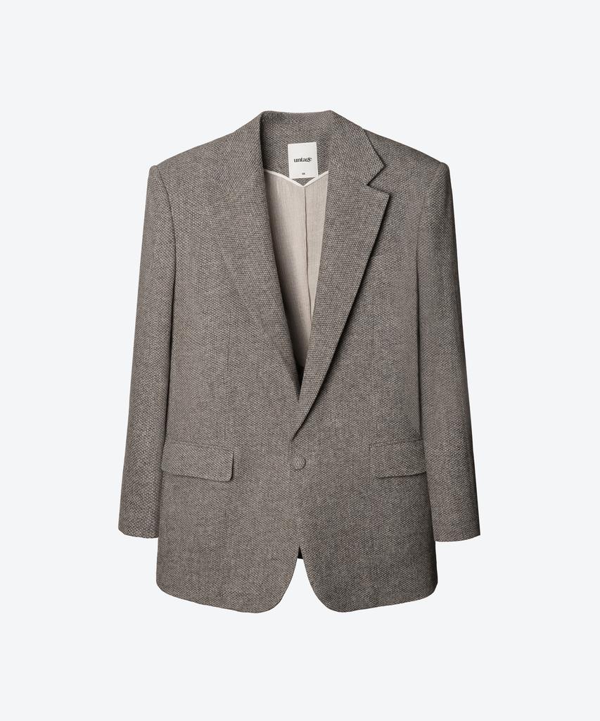 Untage Wool Tweed Single Jacket (Unisex)_Uth-Fb51