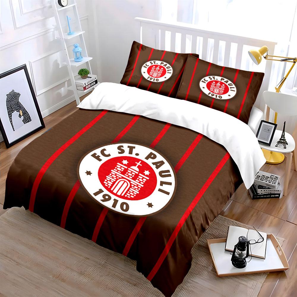 FC St. Pauli Logo Design Set Bedding Duvet Cover Set Duvet Cover Pillowcases (1*Duvet Cover 2*Pillowcases, without duvet insert)