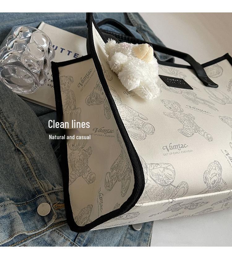 Женская сумка-тоут большой вместимости 2025 года: Новая повседневная сумка через плечо для работы и учебы