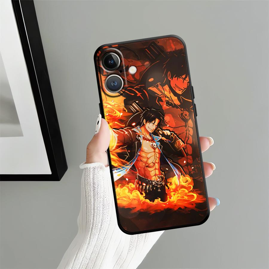 Чехол для iPhone 14 17 16 Pro Max 11 X XS XR 7 8 SE 17Air 13 Mini 15 Plus 12 Funda Чехол для телефона Крутой Луффи АСЕ