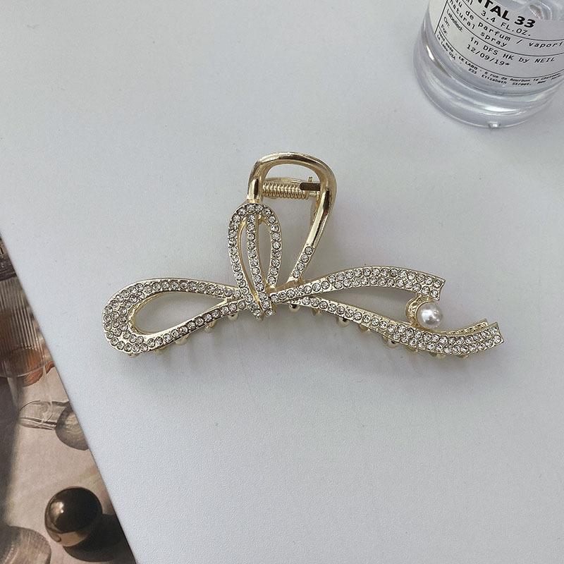 Роскошные черные заколки для волос с бантиком и бантиком, модные большие заколки для волос, заколки в виде краба, заколка для волос, корейский коготь для волос для женщин, аксессуары для волос