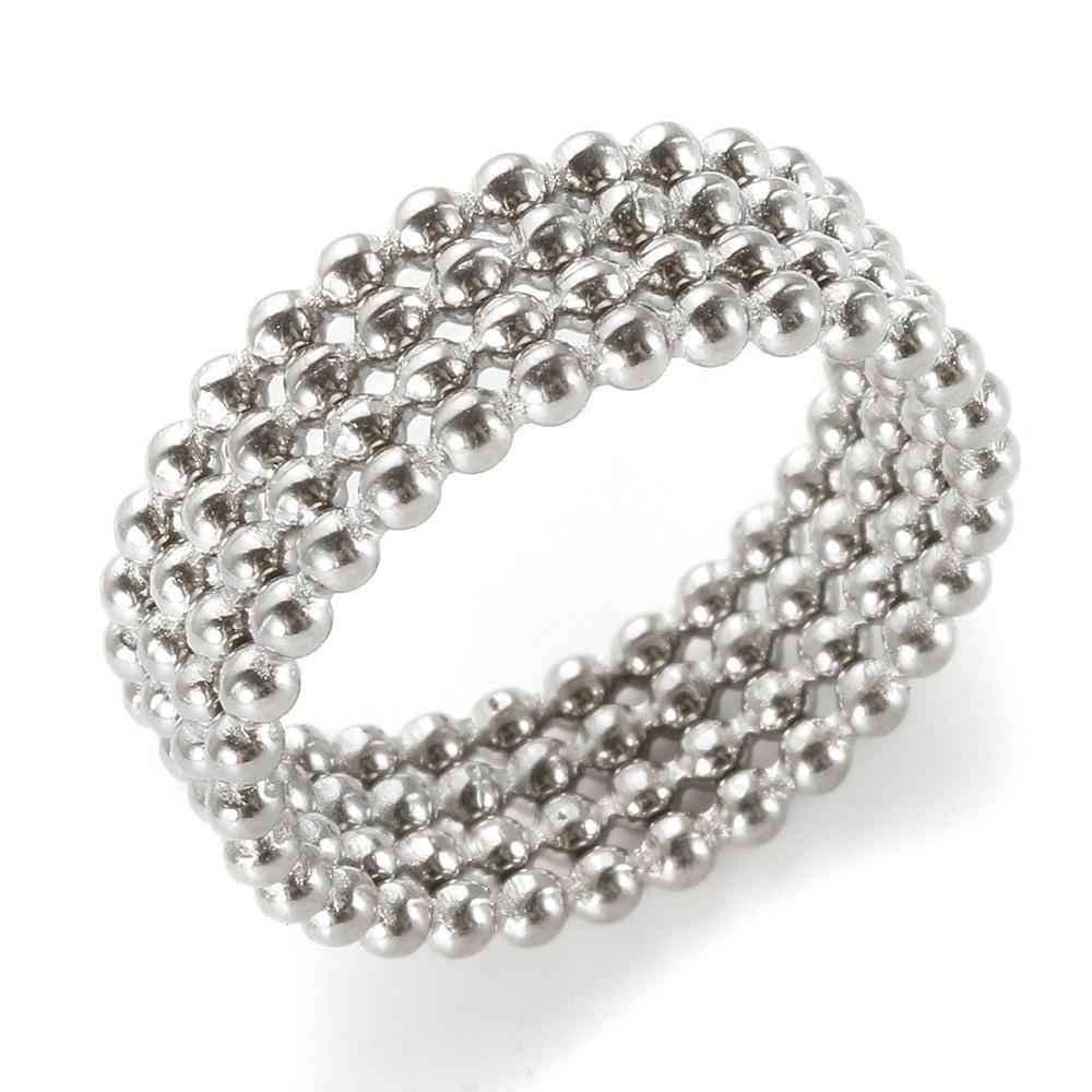 18K Gold-Plated Diamond Women's Stainless Steel Ring In Luxury European and American Style