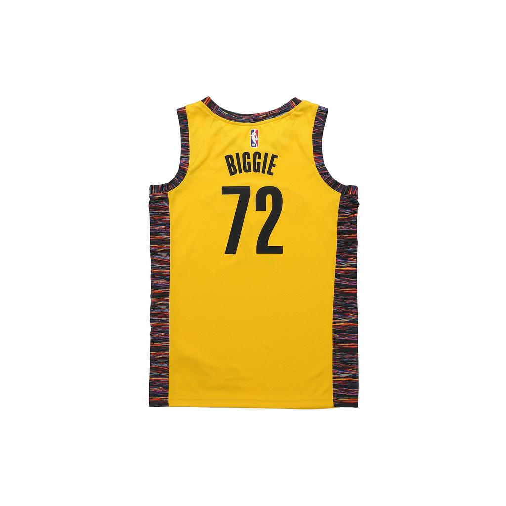 Nike Brooklyn Nets NBA Swingman Fan Edition Jersey Men Basketball Vest Amarillo-Yellow CU0193-728