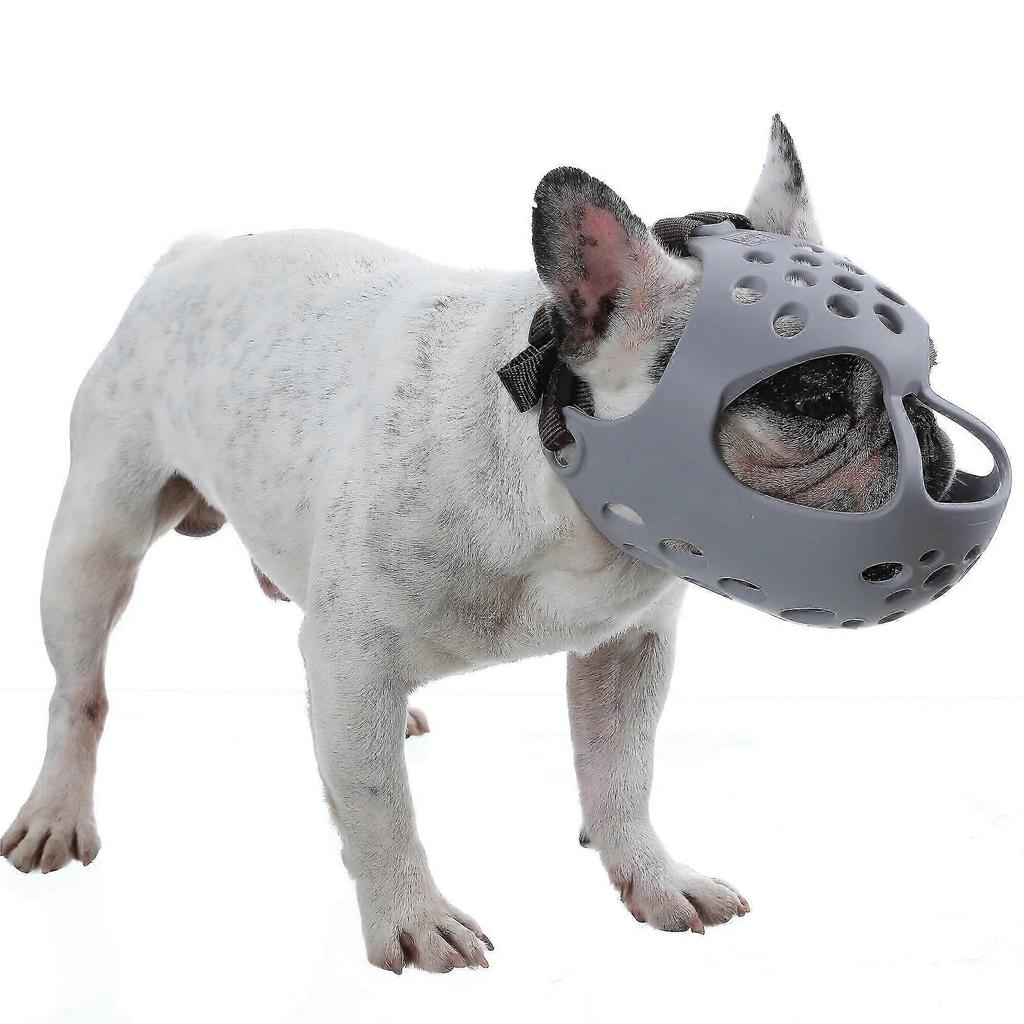 2025 Dog Collar Dog Muzzle for Short Snout Dogs Breathable Holes Prevent Biting Chewing Muzzle for Small/Large Dogs Mesh