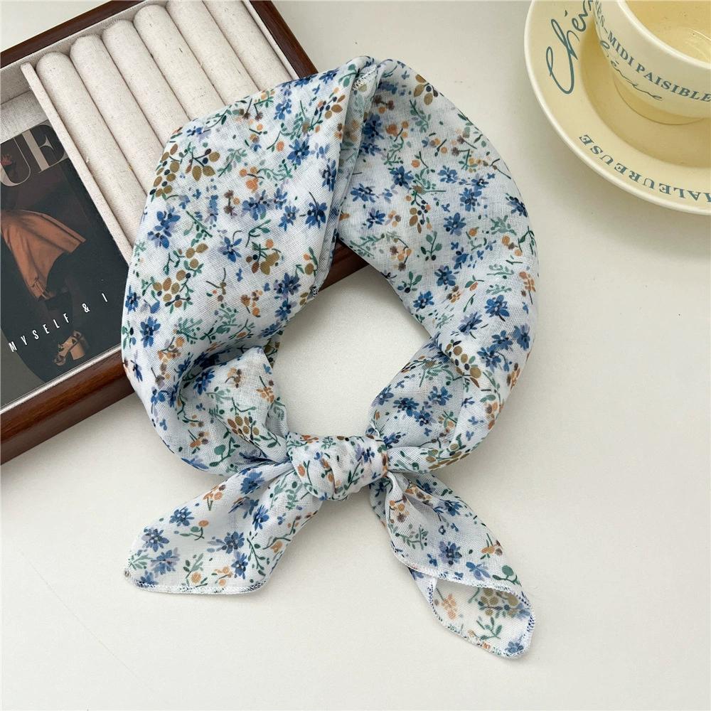 53*53cm Silk Scarves for Woman Fashionable Pattern Smooth To The Touch Spring Summer Sun Protection Silk Scarf