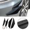 4pcs Universal Gloss Bk Car Front Bumper Fins Body Splitter Spoiler Canards