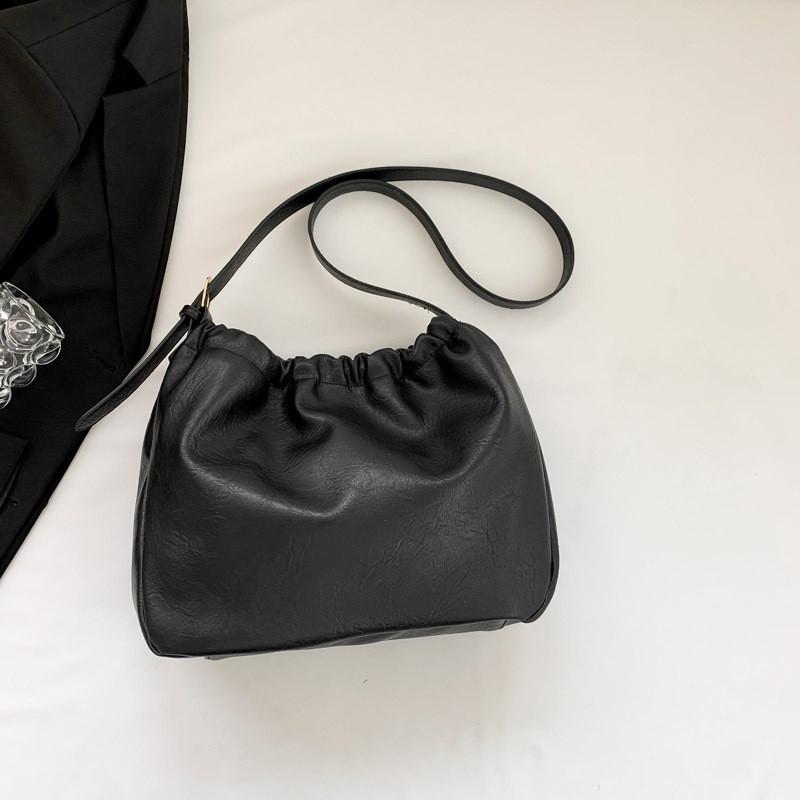 Элегантная сумка-ведро из искусственной кожи для женщин, модная уличная сумка на плечо с магнитной застежкой