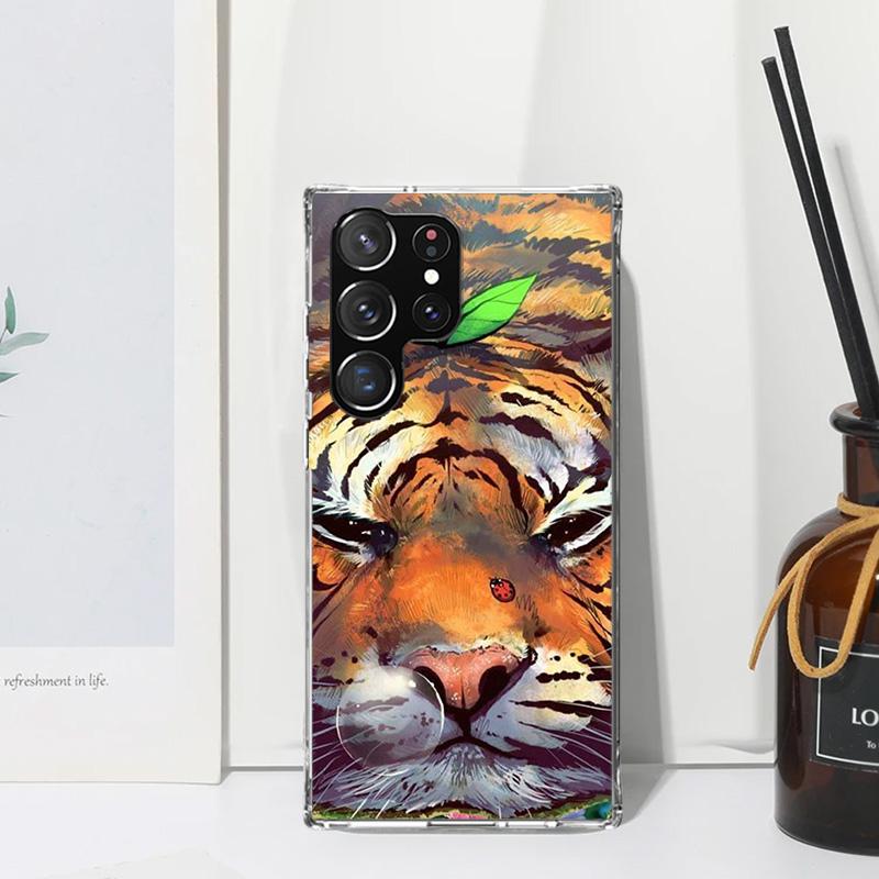 Superior Tiger Pattern Art Phone Case For Samsung Galaxy S26 S25 Edge S24 FE S23 S22 Ultra S21 Plus S20 + Art Fundas Back Cover