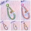 Wrist Chain Crystal Bead Strap Color Crystal Backpack Pendant Cell Phone Chain  Bag Accessories