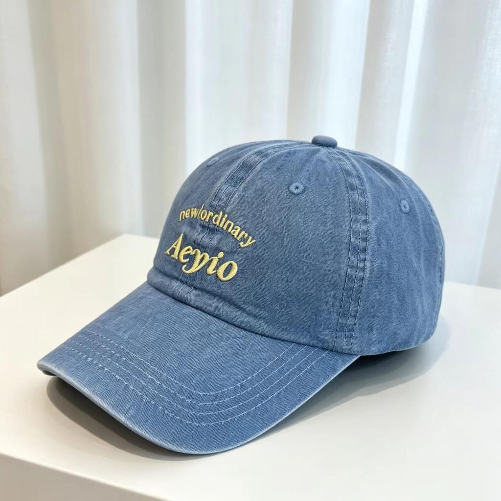 High quality retro letter embroidered baseball cap children's summer curved brim showing face small peaked cap sun protection sun hat tide
