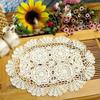 Dining Placemat Home Decoration Retro Vintage Hand Crochet Cotton Lace