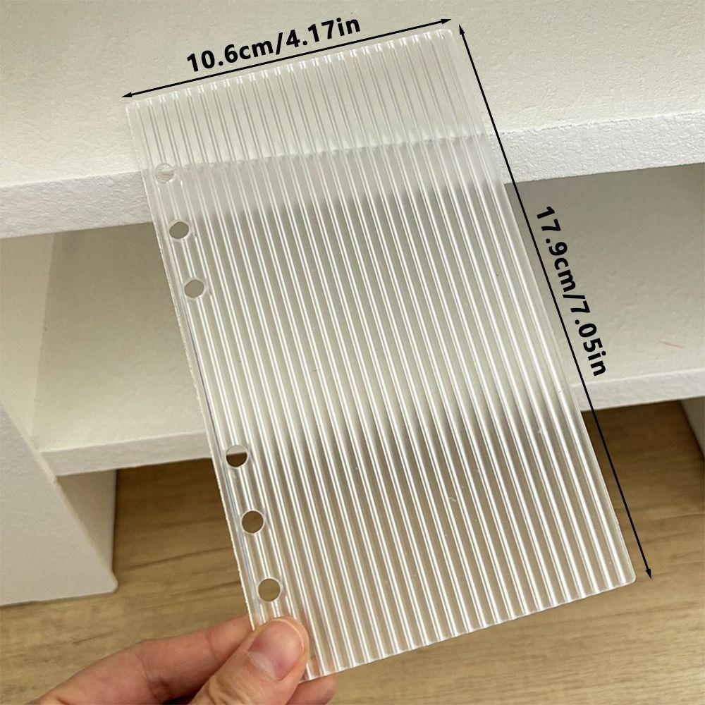 Acrylic A6 Notebook Cover Hard Transparent/Water Ripple Loose Leaf Notebook Shell DIY Photo Album Notebook