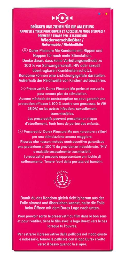 Durex Pleasure Me - Grooved Condoms for Stimulation 40 pcs