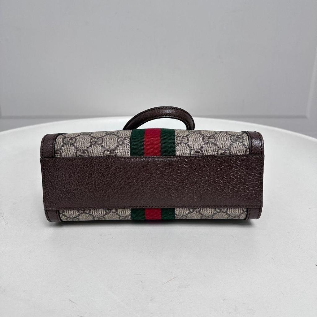 [Pre-Owned] Ophidia Logo Stripe Web Tote Bag - Excellent #63OX9W