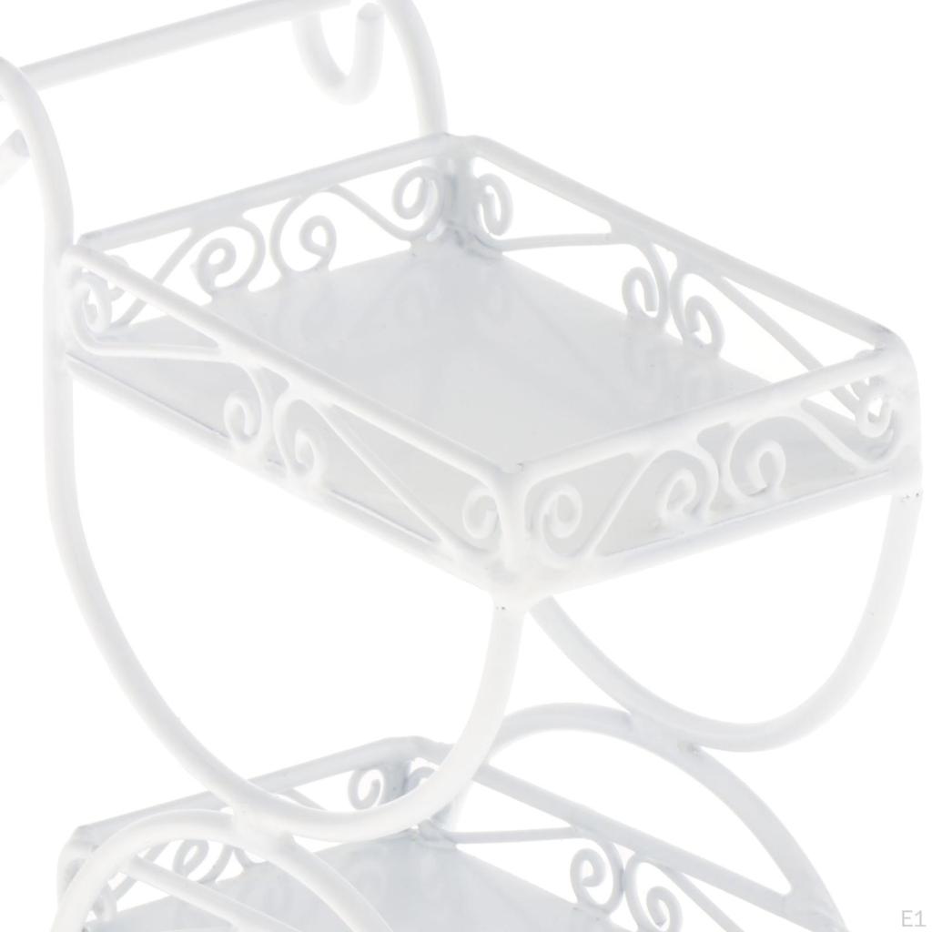 1/12 Dollhouse Flower Rack Kids Pretend Play Toy Collections Miniature Display Shelf Furniture for